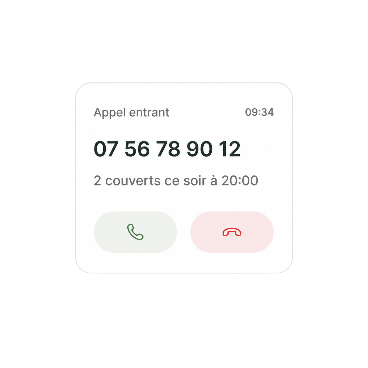 Notification d'appel entrant